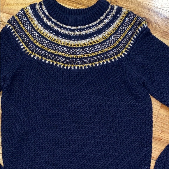 J. Crew X The Reeds Long Sleeve Cotton Blend Fair Isle Sweater Size Smalll - Picture 4 of 14